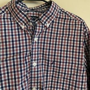Nautica Red, White, and Blue Dress Shirt